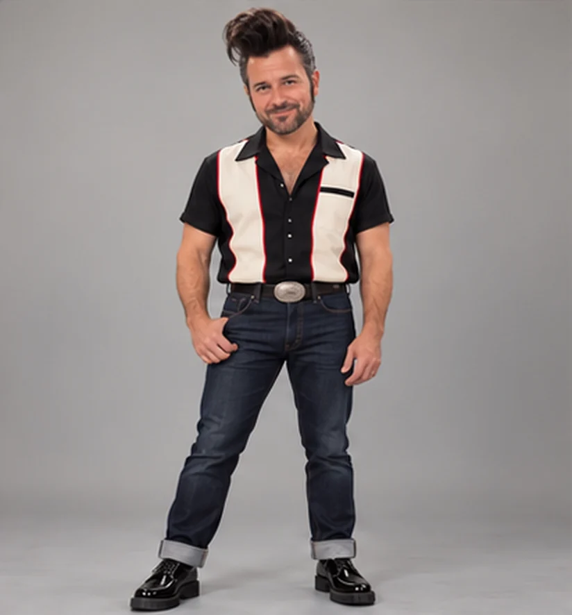 Bennie Bravo, front view, full length